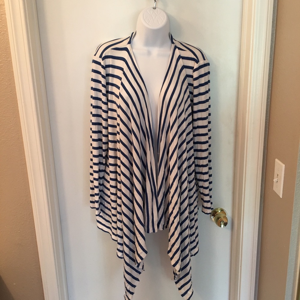*last call* striped beach coverup or sweater